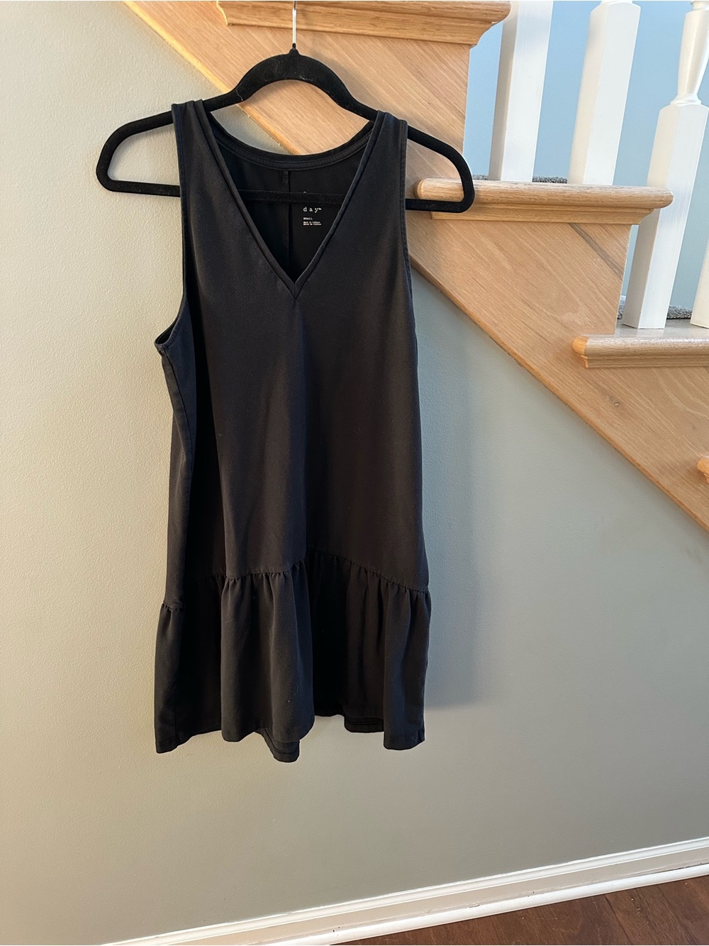 a new day Black Sleeveless V-Neck Midi Dress